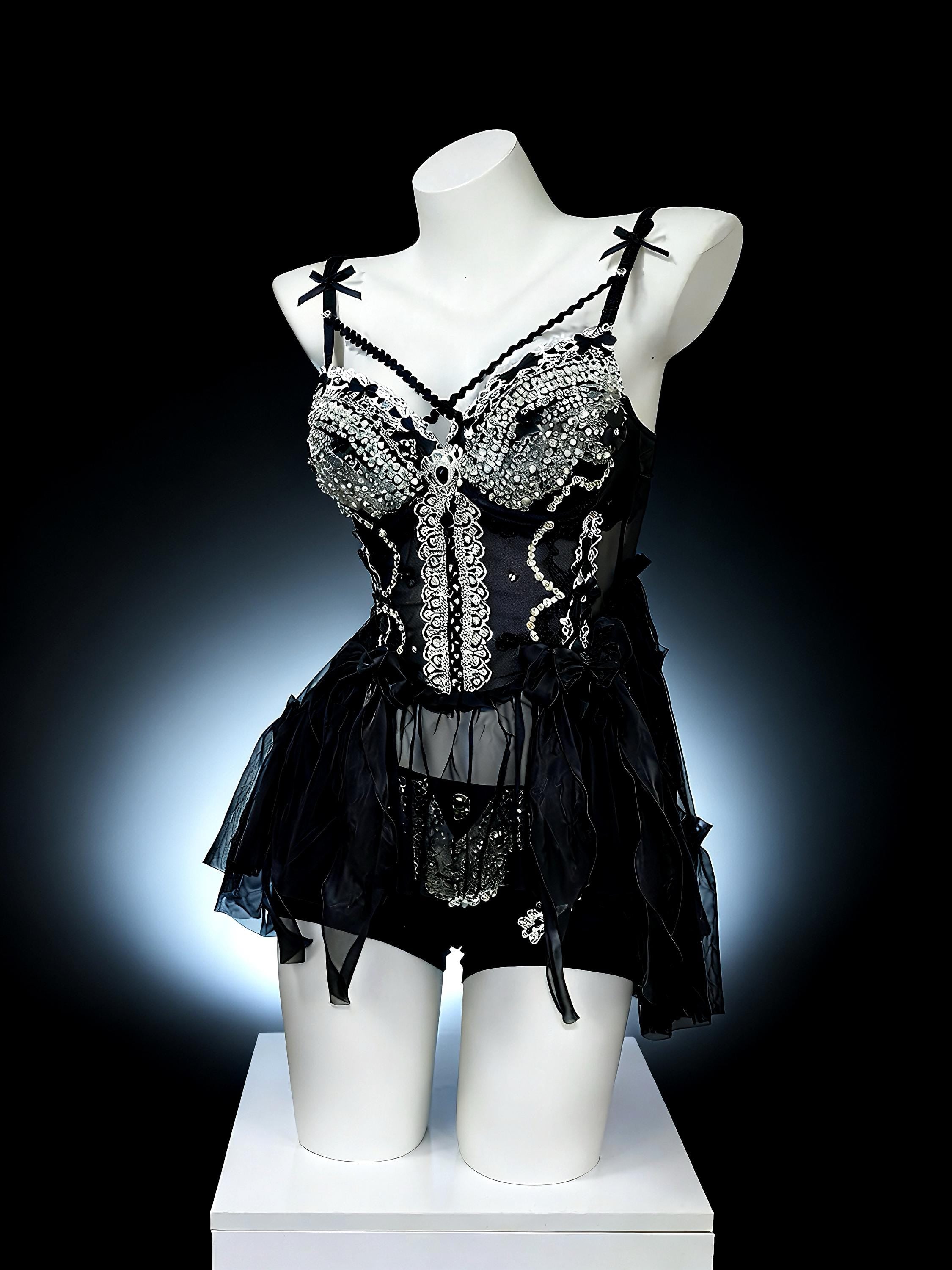 AVRY-AVRY COVE COLLECTION-JELLY FISH SET-BLACK-RAVE OUTFIT