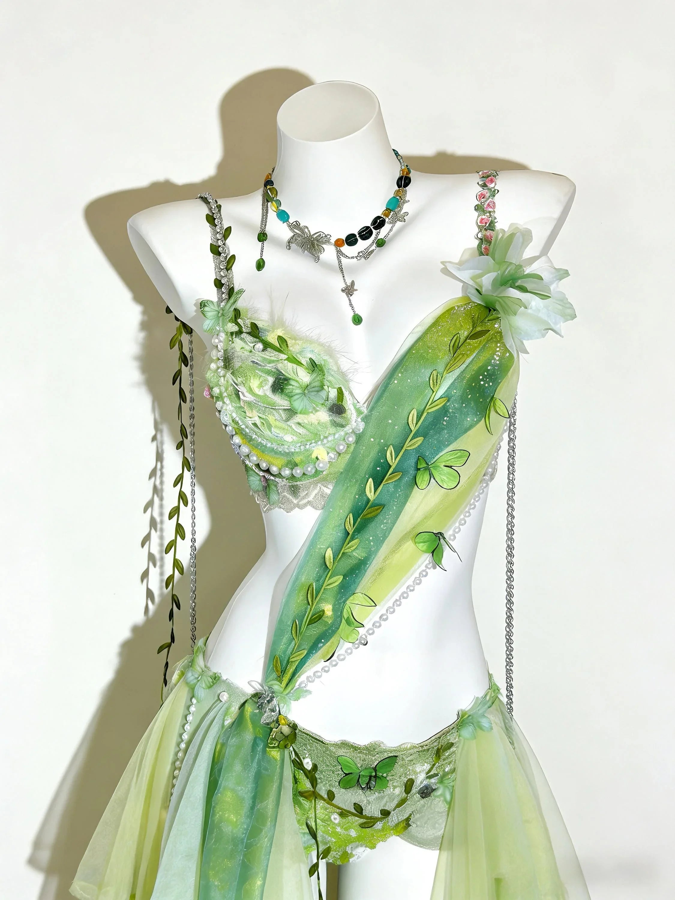 AVRY All-in-one Green Fairy Rave Set – Fairycore Festival Outfit