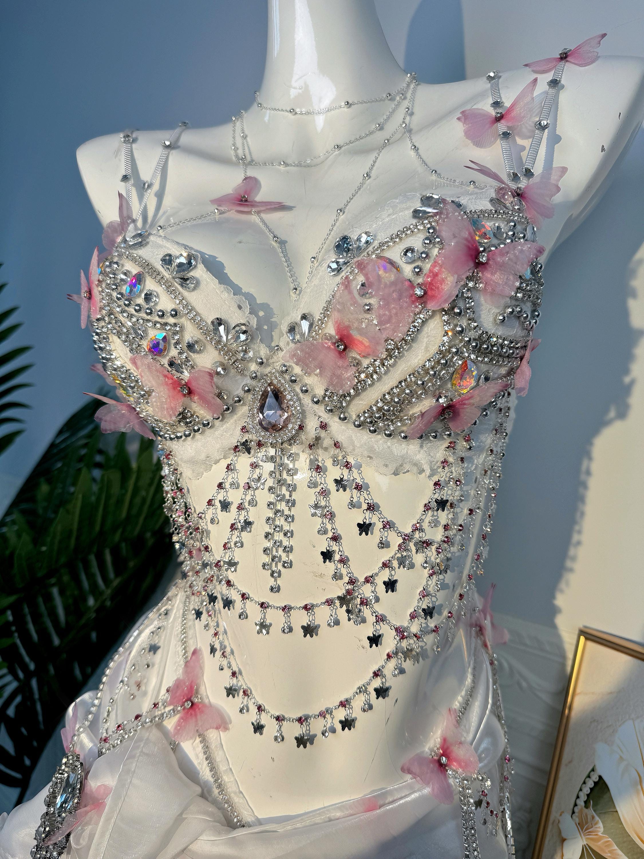 AVRY APOLLO Butterfly Fairy Rave Set with Crystal Bra Top